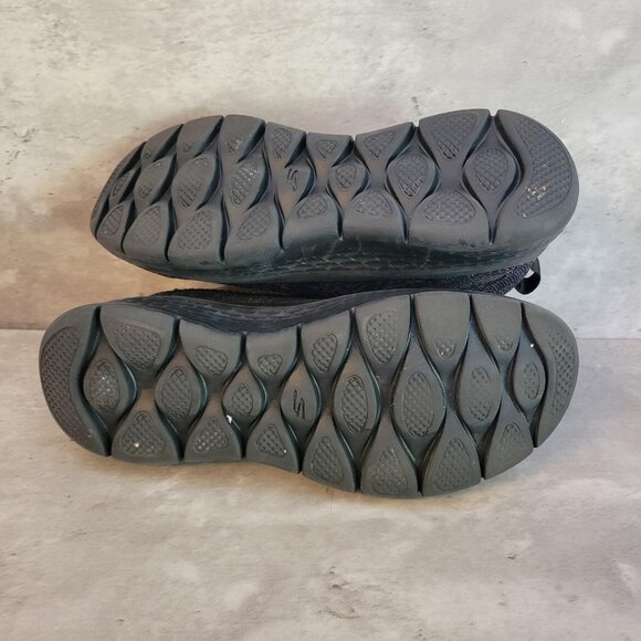 Skechers Black Knit Slip-On Sneakers - Picture 6 of 14